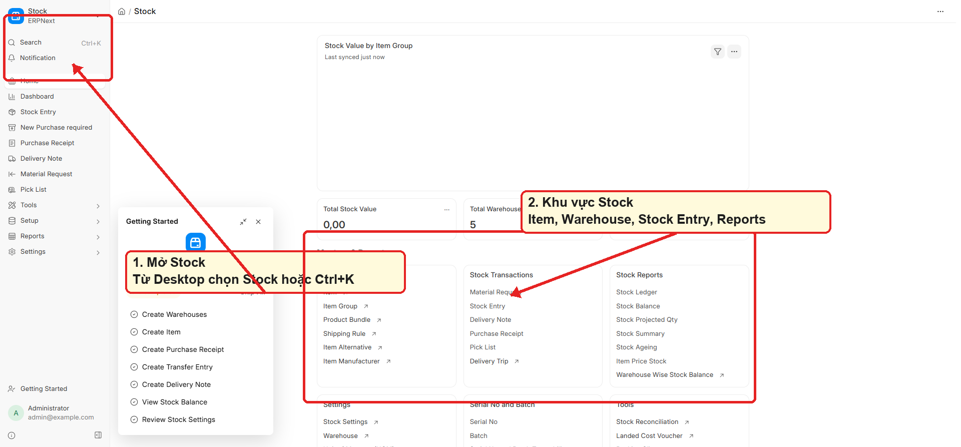 Giới thiệu màn hình Stock